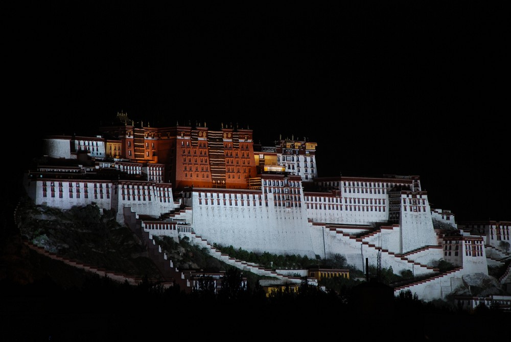 布达拉宫夜景 摄影 库胖夫