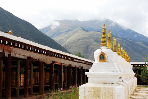 甘孜 佛教 舍利塔 山区 摄影 hongg