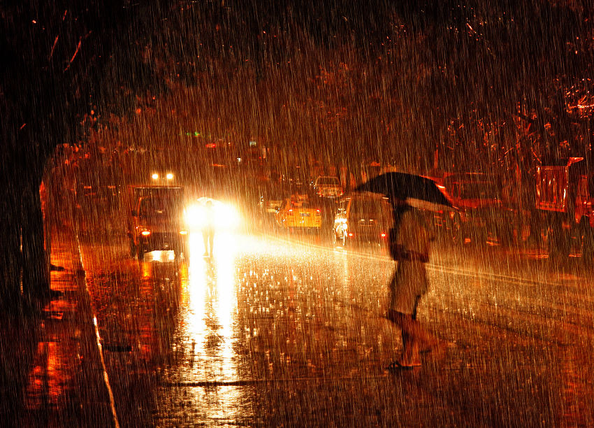 雨夜浪漫 摄影 山野俗夫