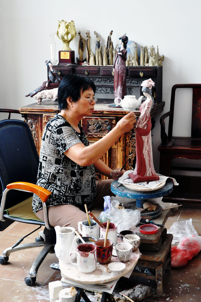 陶瓷大师杨玉芳 摄影 斜阳摇红