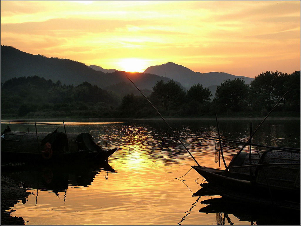 暮色湖景 摄影 优美旺