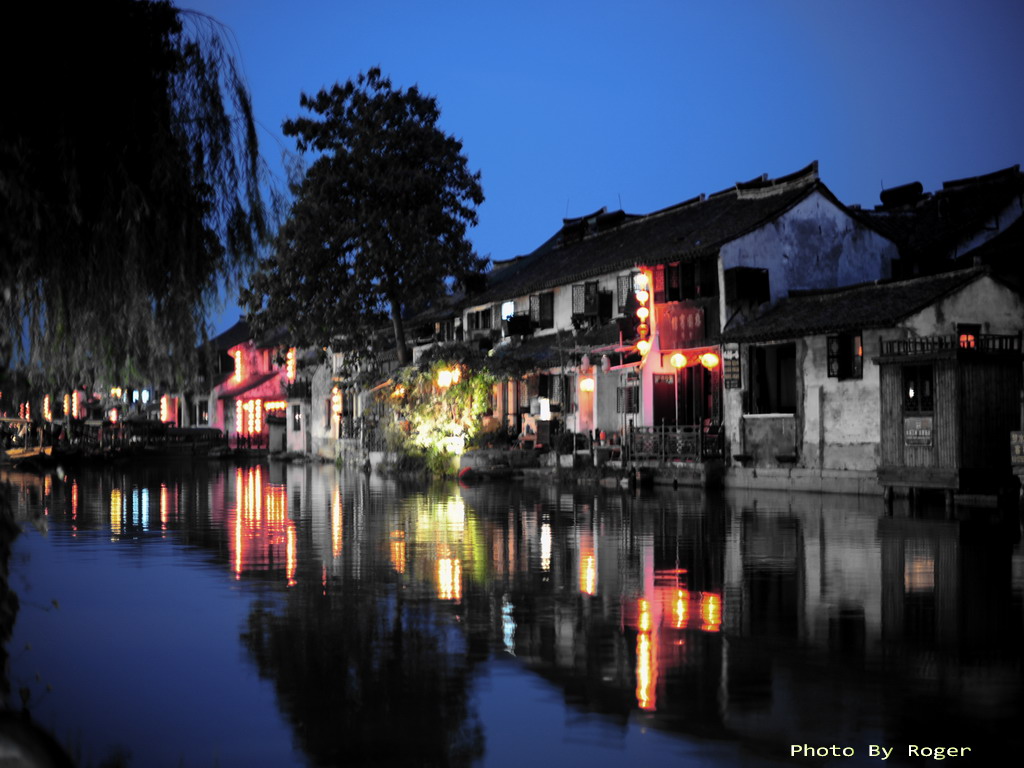 西塘夜色 摄影 雨天