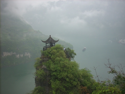 雨中三峡 摄影 峡江红叶