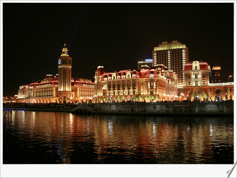 天津海河夜景 摄影 水光山色