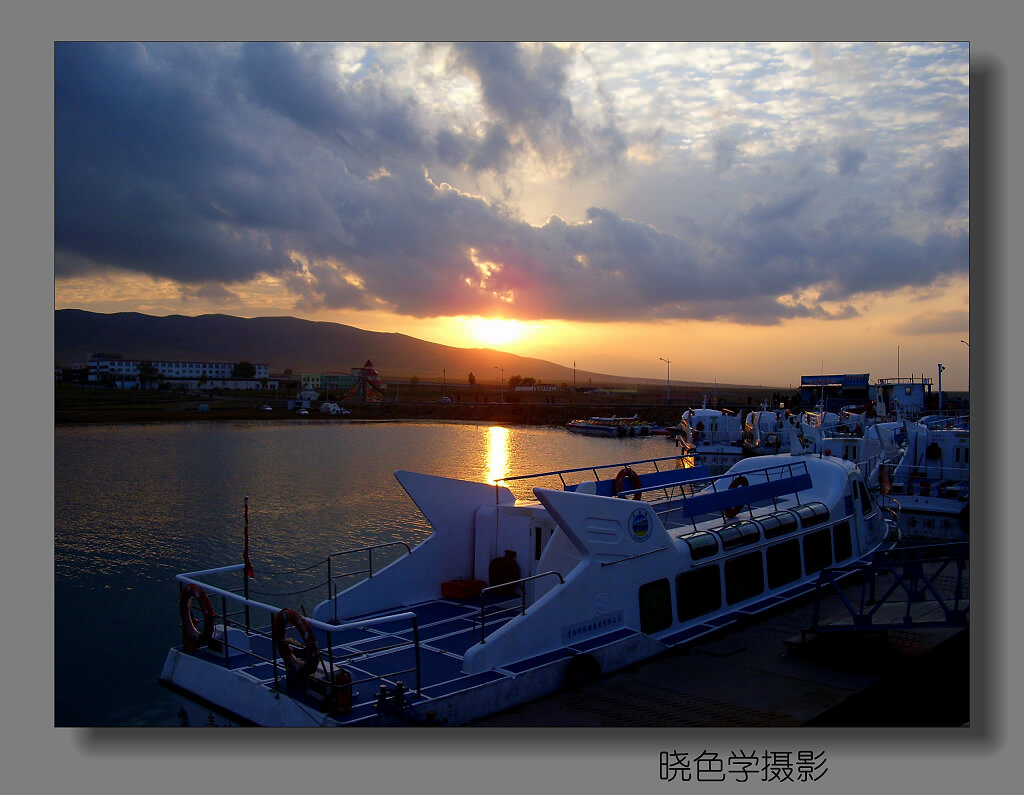 青海湖夕照 摄影 晓色