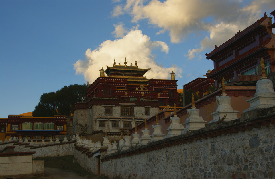 夕照长青春科尔寺 摄影 沙弛