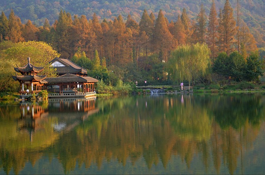 西湖秋天 摄影 文一哥