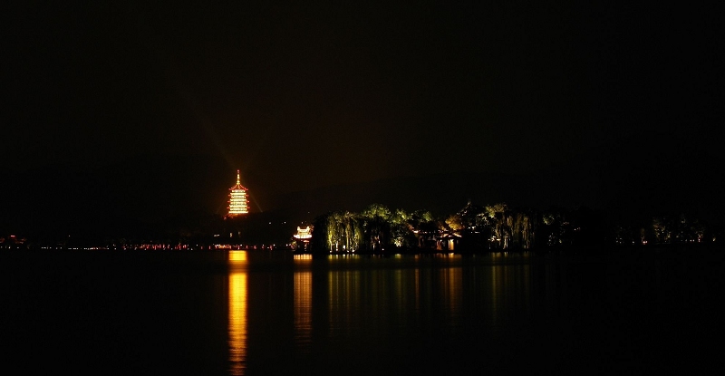 西湖夜色 摄影 一口鸟