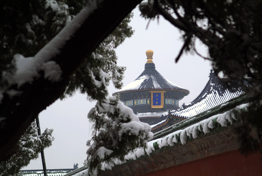 天坛的雪 摄影 白银老周