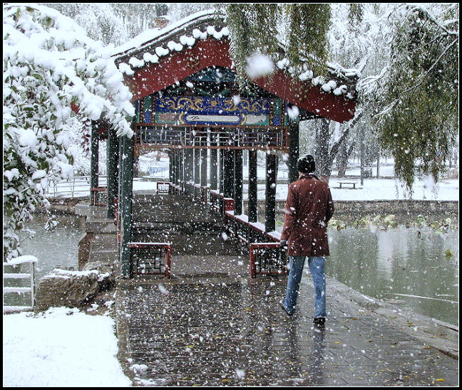 廊桥雪梦 摄影 月溪幽兰