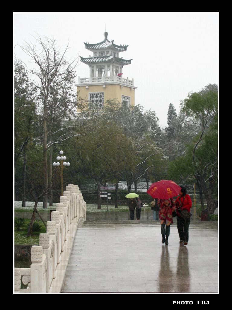 风雪中的水上公园 摄影 鹿江