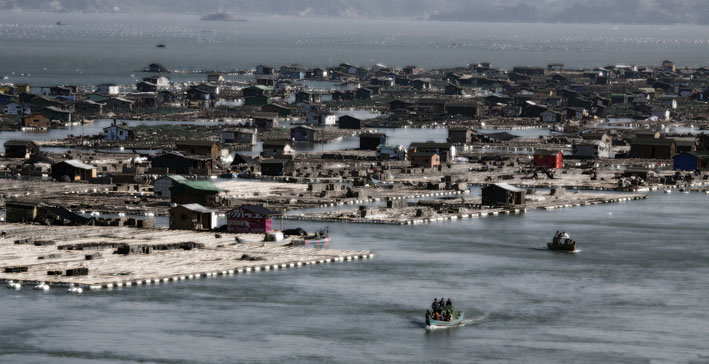 海上渔村 摄影 柳随风动