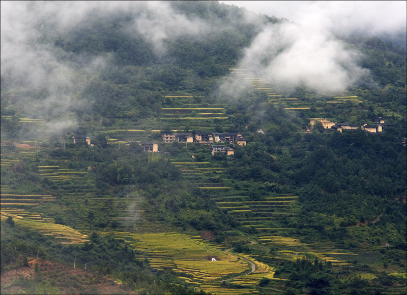 烟雨山村 摄影 林绿