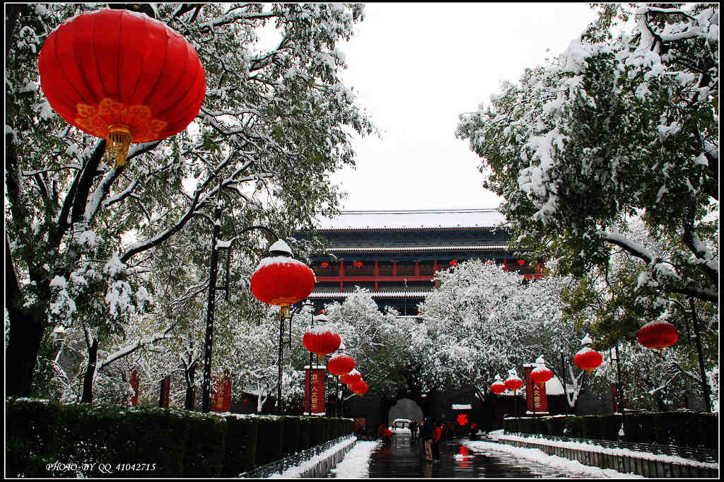 古城飞雪--红灯笼 摄影 阳光灿烂中