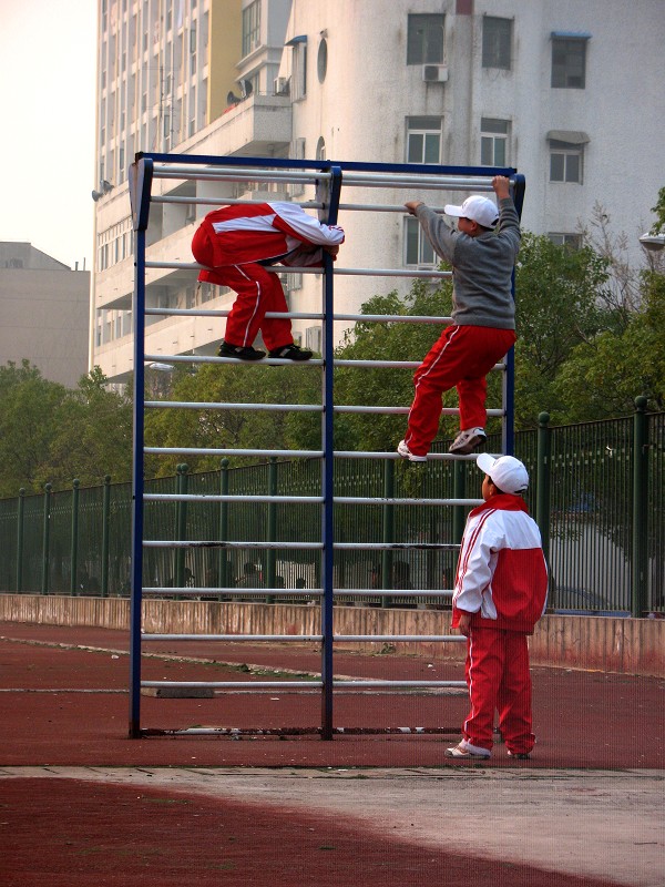 我还是不敢上 摄影 快乐夕阳