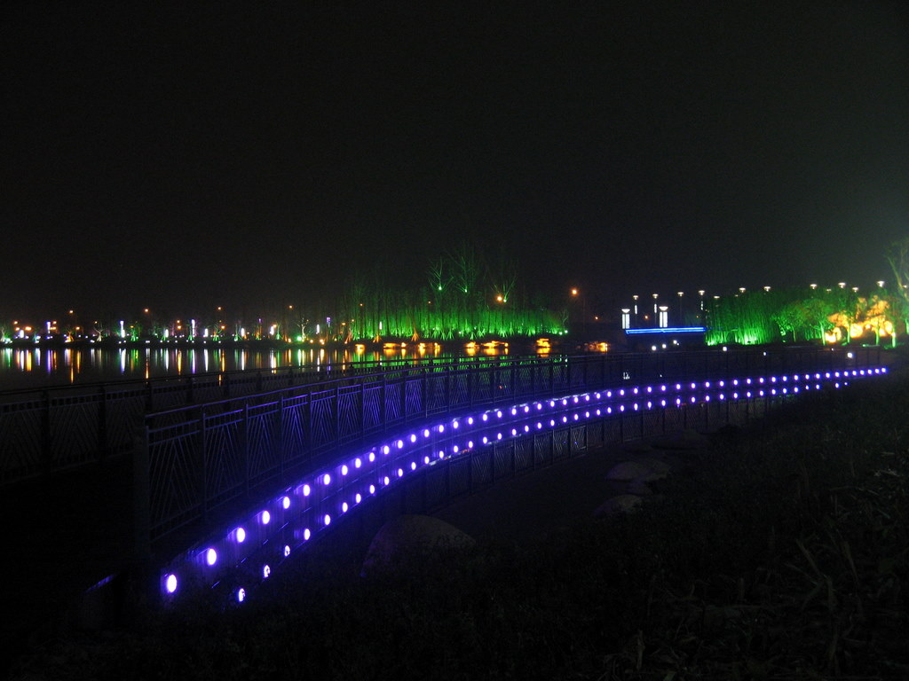 尹山湖夜景 摄影 傻大庆