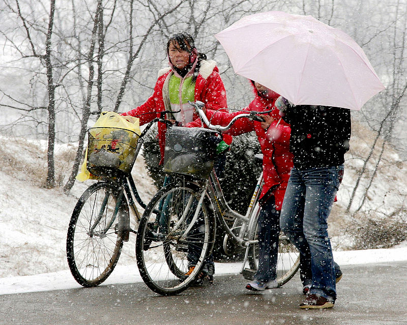 风雪求学路 摄影 caidi5568826