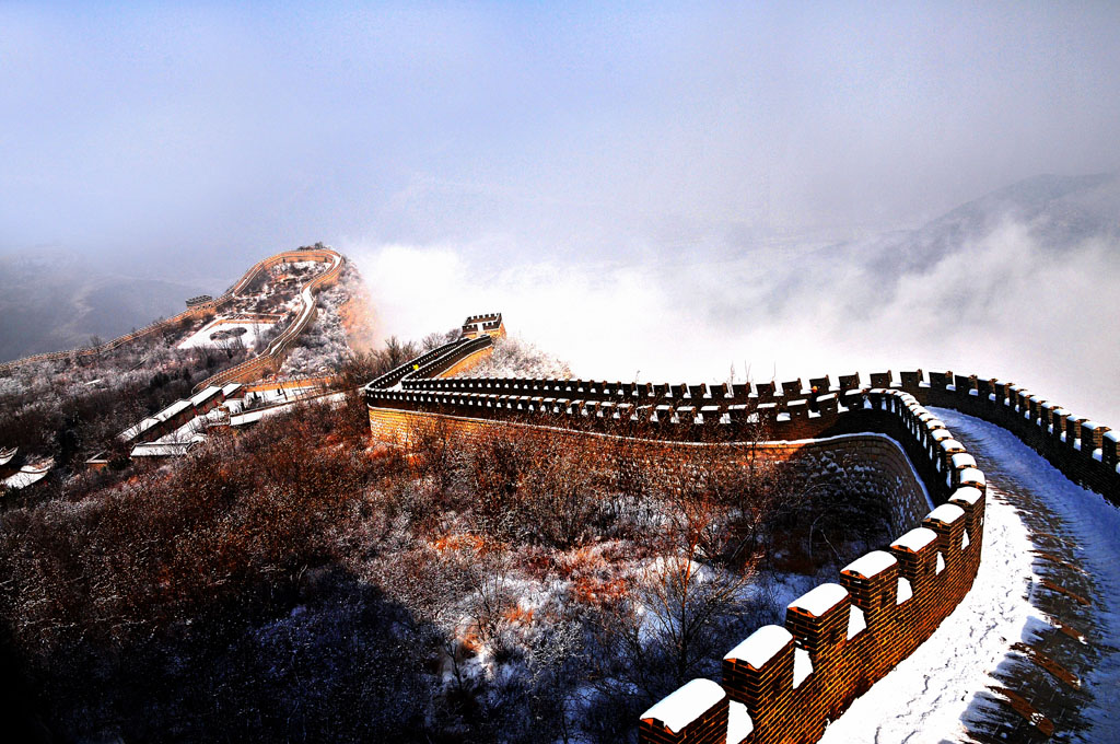 去年拍的抱犊寨长城雪景 摄影 康慨