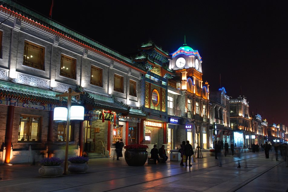 北京前门大街夜景 摄影 花皮蛇