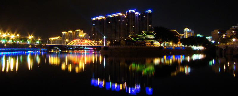 龙江夜景 摄影 梦醉夕阳