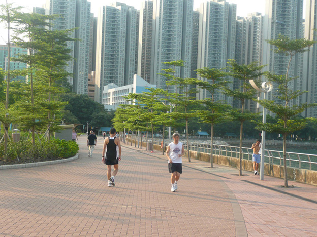 柏麗灣海邊晨運的香港市民 摄影 小魚兒