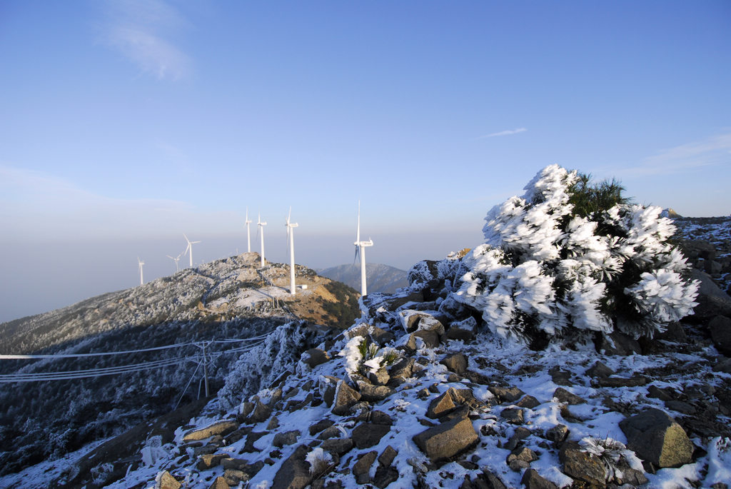 括苍雪景 摄影 吴越闲人