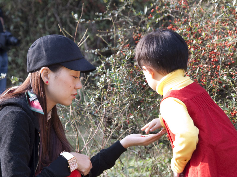 母子情 摄影 黔山秀水