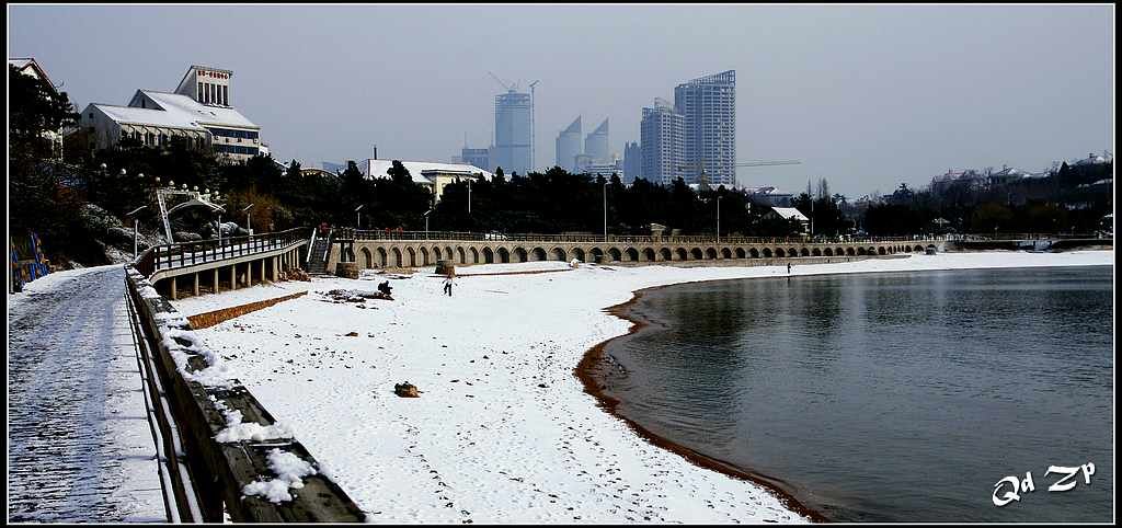 海滨雪景 摄影 qdzp