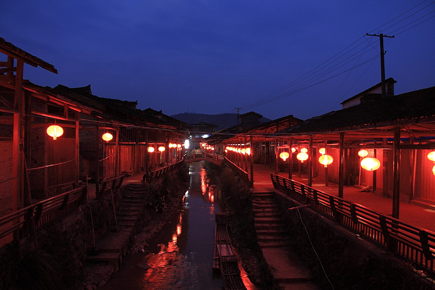 武夷山下梅村夜景 摄影 老过