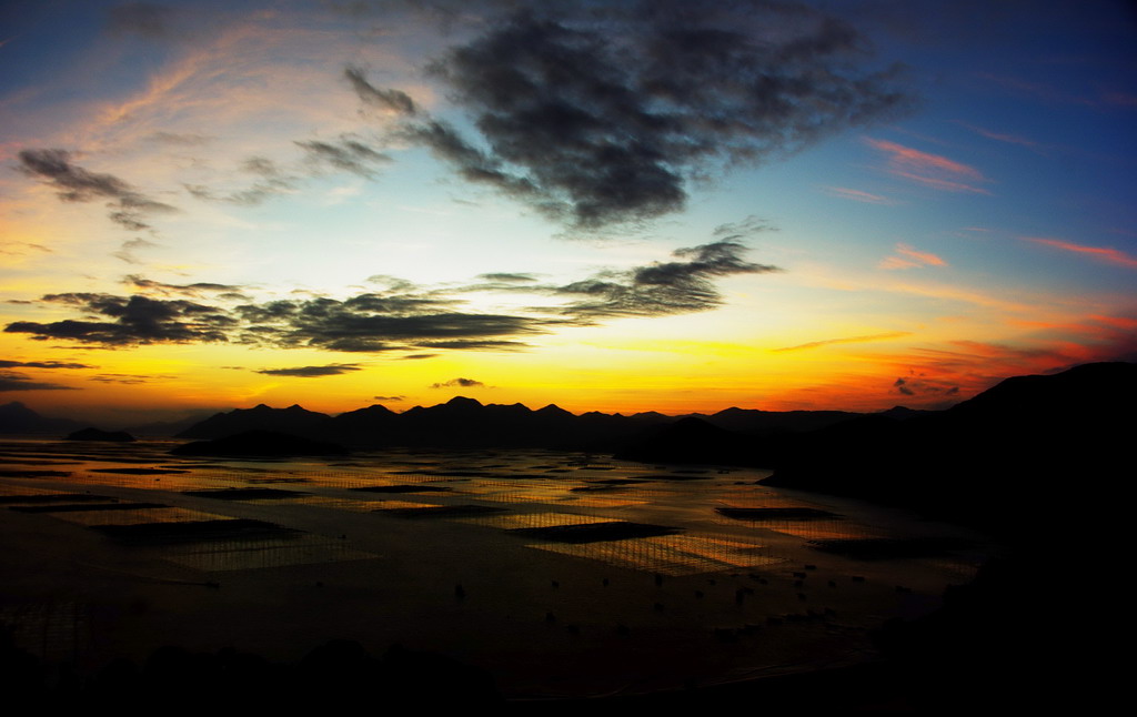 夕照海湾 摄影 风吹吹