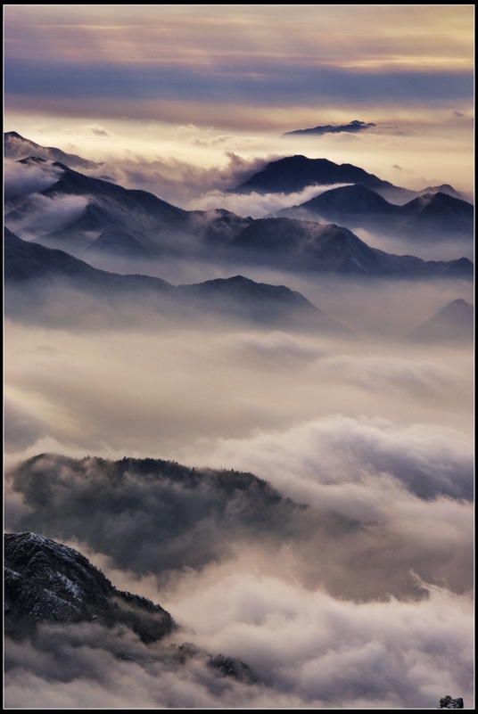 冬日黄山 摄影 侧逆光