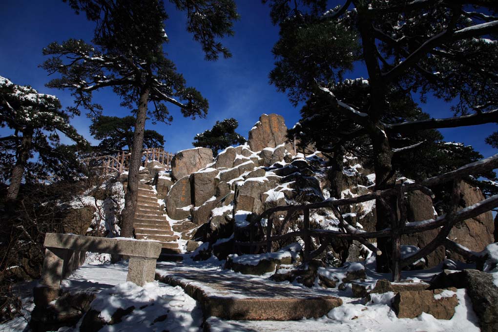 雪后黄山小景 2 摄影 拐杖