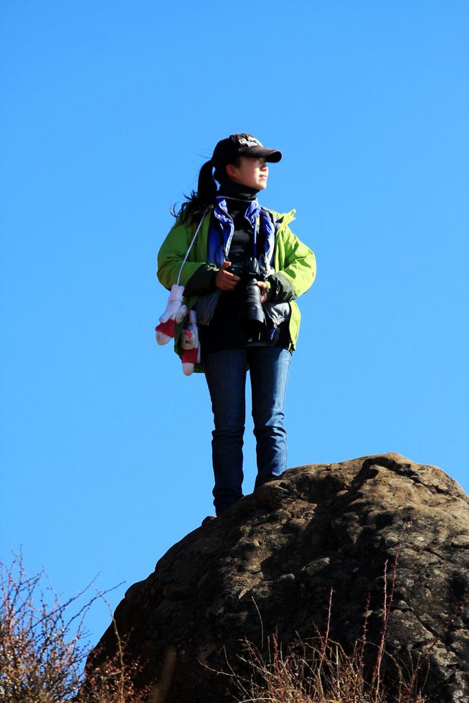 美女摄影人 摄影 巴岳山