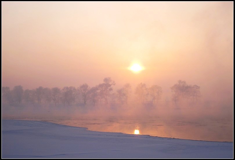 雾凇夕照 摄影 驴儿的画匣子