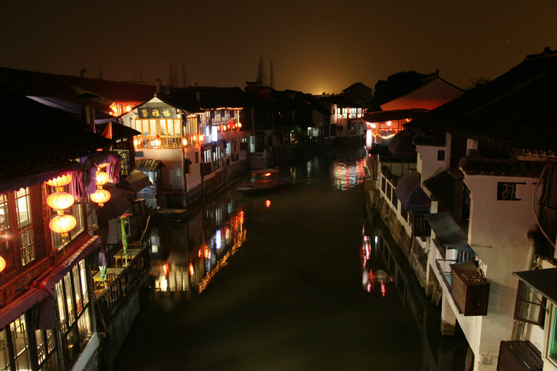 江南水乡-朱家角夜景 摄影 余姚老鹰