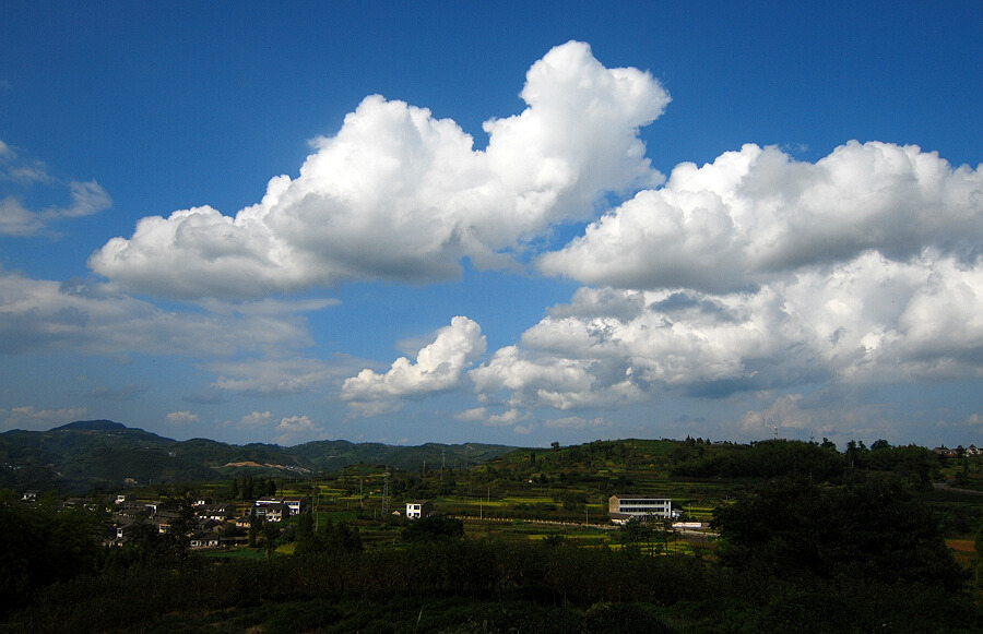 山村初秋 摄影 四明岚风