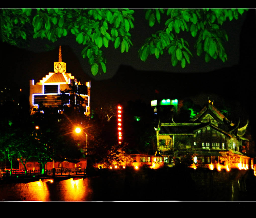 我的家乡 四川自贡市夜景 摄影 卢川