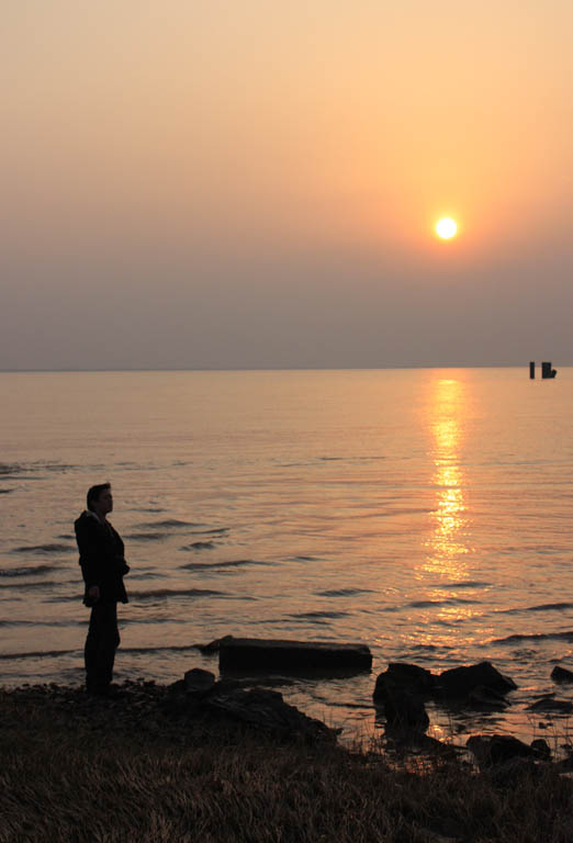 海宁 夕阳 摄影 岚岚柚