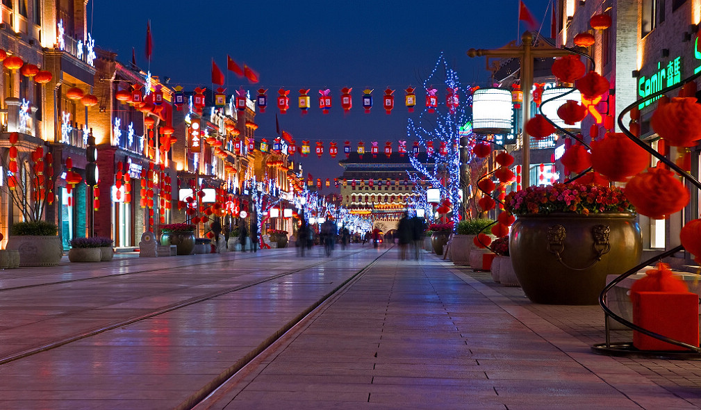 前门大街夜景 摄影 相逢是歌