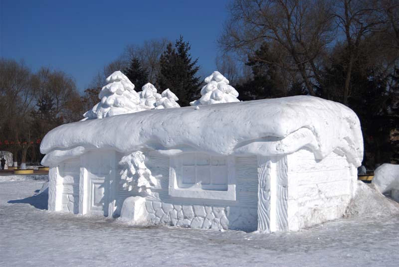 太阳岛的雪屋 摄影 逗你玩