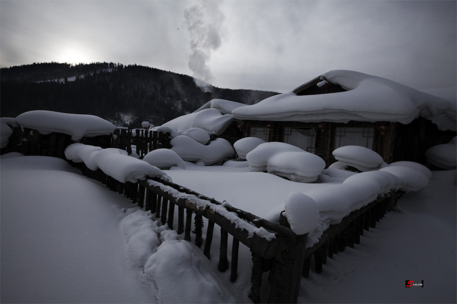 雪乡晨曦 摄影 东坡居士