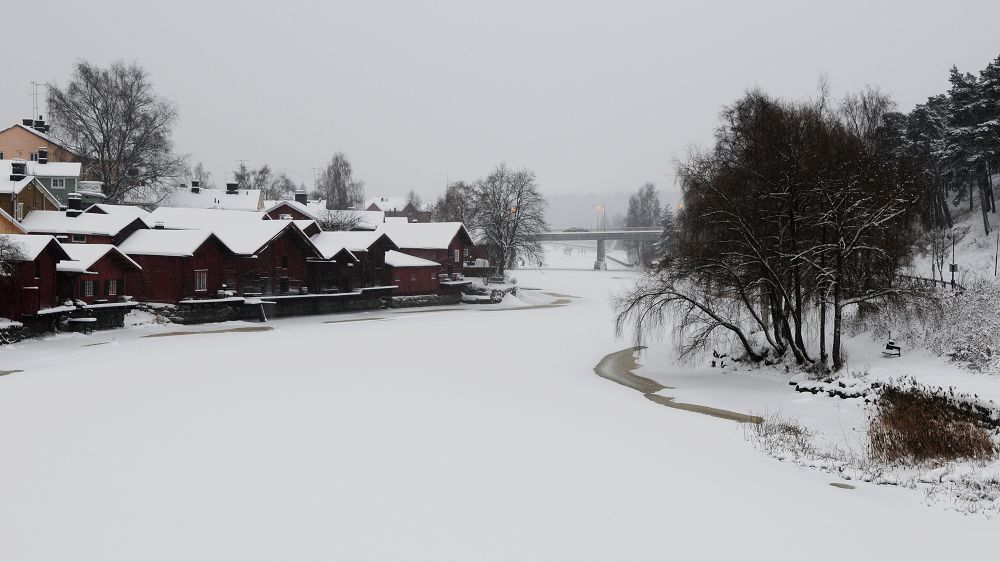 瑞雪纷飞北欧行11：（斯德哥尔摩老城民居，请点大图） 摄影 色谷饥仙