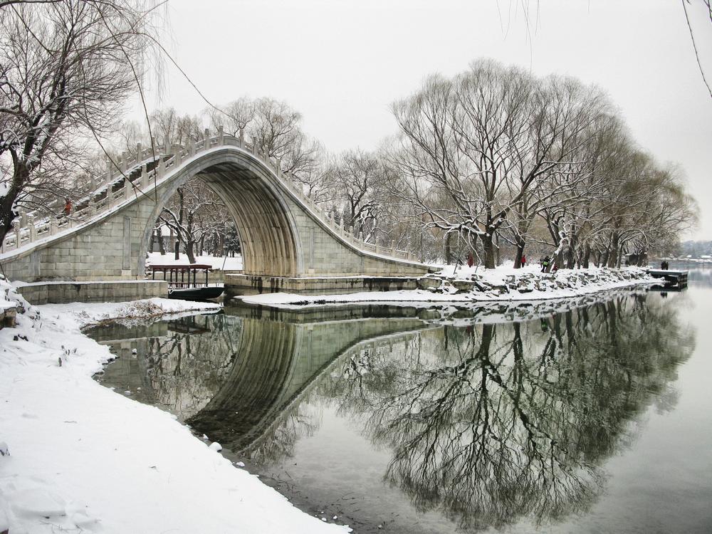 春雪玉带桥 摄影 一片静水