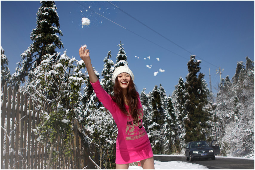 与雪共舞 摄影 余今天