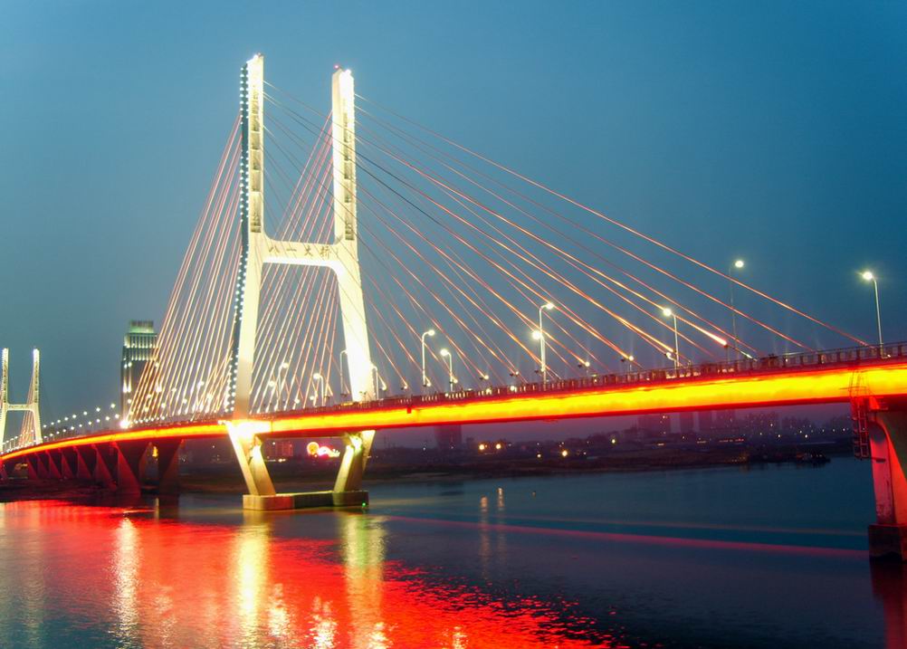 桥景 摄影 雨夜静悄悄