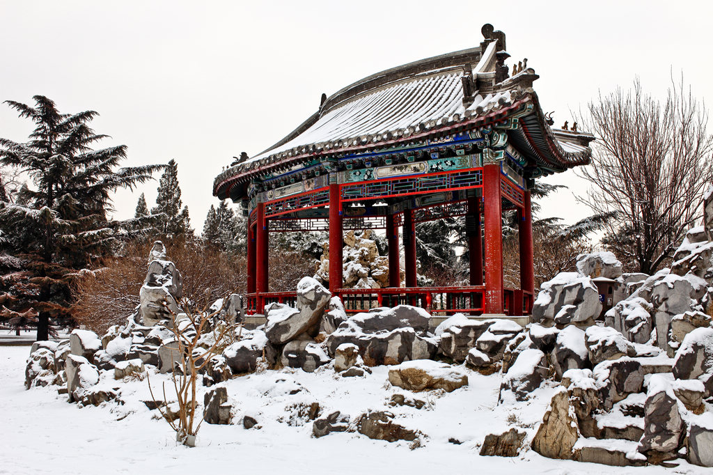 天坛公园扇形亭雪景 摄影 楚天舒