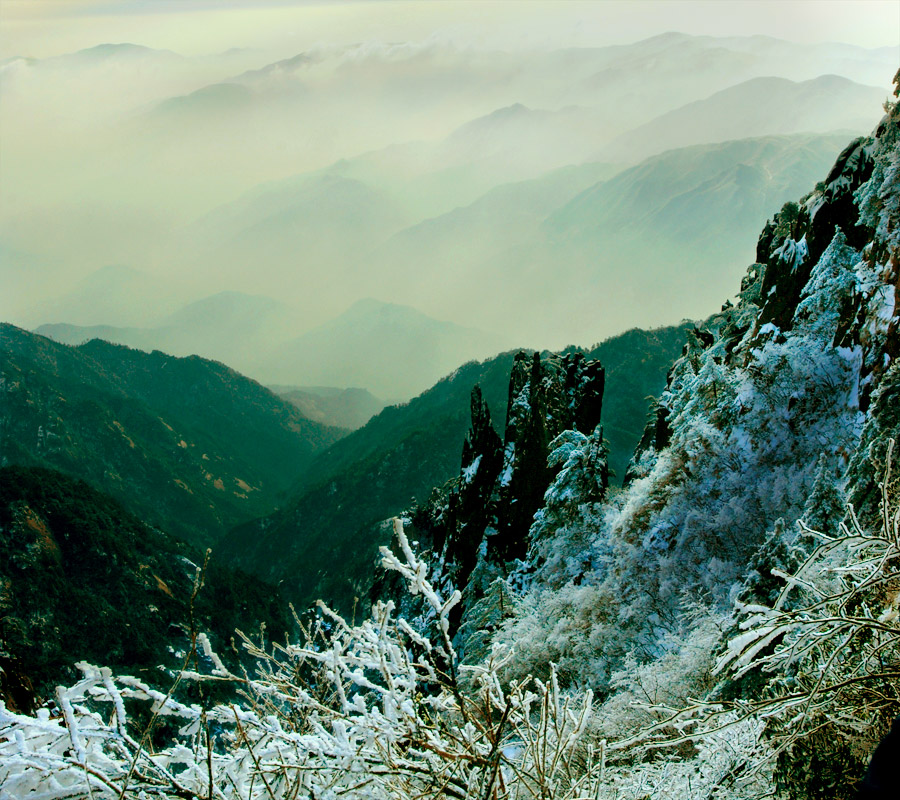 黄山雪后 摄影 胡歌