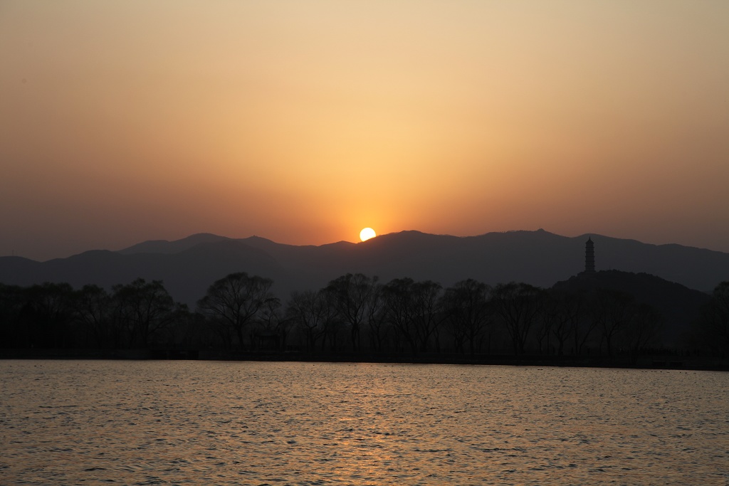 夕阳西下 摄影 铁窝