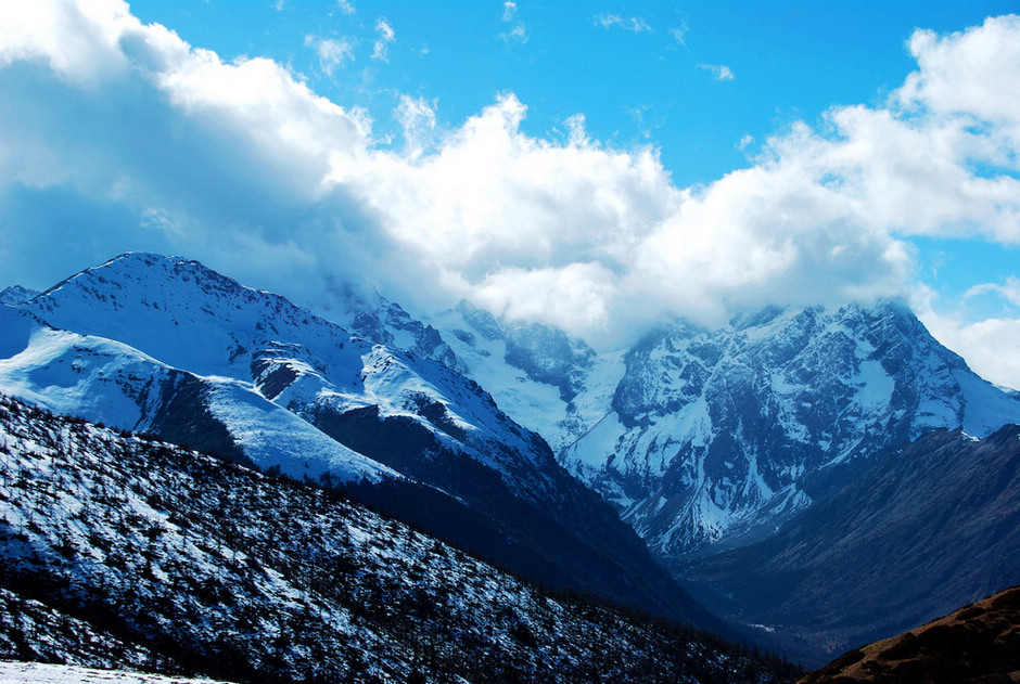 雪山 摄影 河东猪