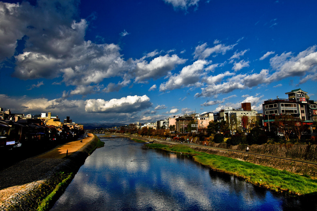 京都鸭川河两岸风景 摄影 qxs